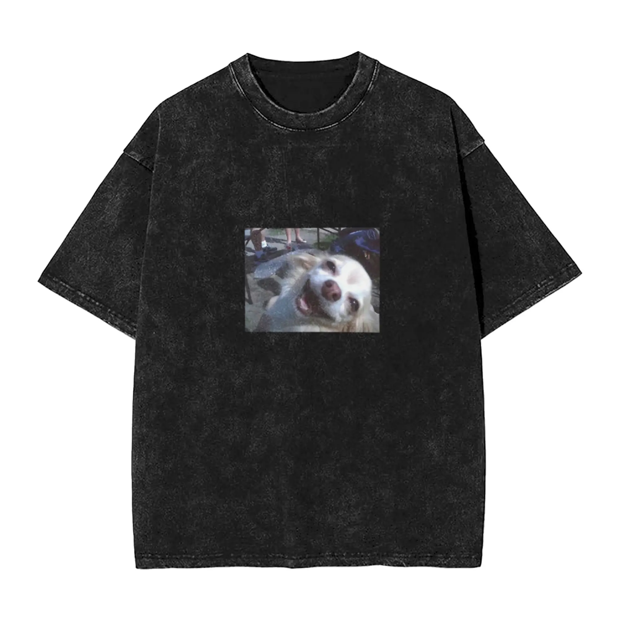 happy dog Unique Cool A T-Shirt Oversized Short Sleeve Men's Women's Cotton Tees Tops