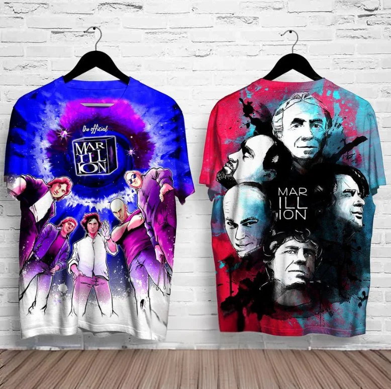 Rock Band Marillion Album 3D Print T-Shirts Summer Women/Men Hip Hop Trend Tee Shirt Fashion Streetwear Y2k Top Men's Clothing