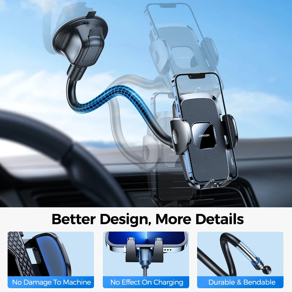 Supporto per telefono da auto Joyroom supporto per telefono Anti-vibrazione a braccio lungo flessibile nel supporto per auto con presa d\'aria del