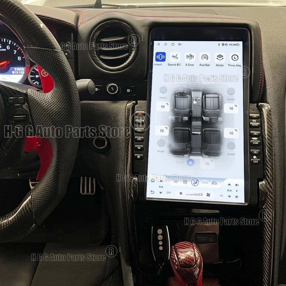 

Автомобильный радиоприемник, GPS-навигация, видео-мультимедиа для Nissan GT-R GTR R35 2007-2017, Android 13, сенсорный экран, беспроводной CarPlay Auto