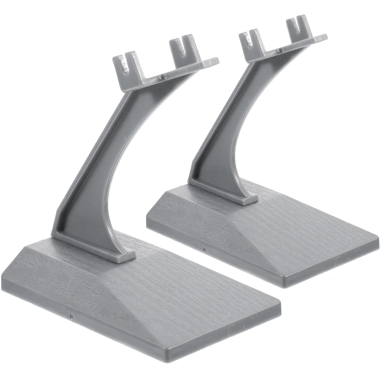 2 Pcs Aircraft Bracket Travel Model Plastic Airplane Decor Display Stand Holder