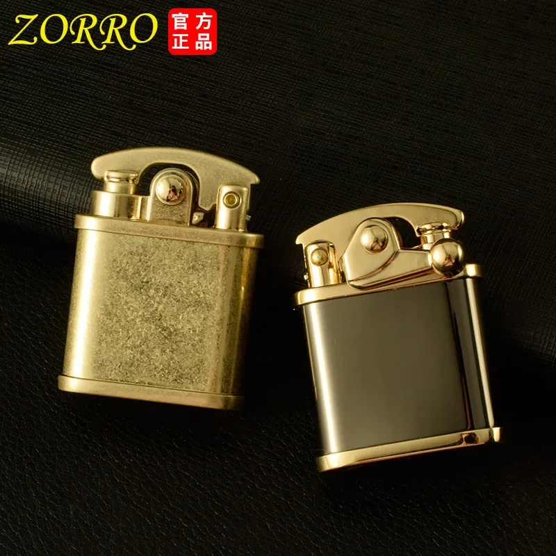 Zorro Kerosene Lighter Short Style Old-fashioned Grinding Wheel Rocker Arm Men\'s Gift Lighter Can Be Wholesaled