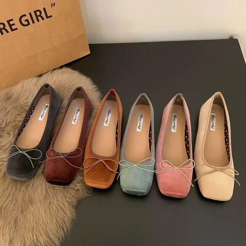

Blue Women Ballet Flats Velvet Gentle Mary Jane Elegant Women's Shoes Shallow Mouth Slim Flat Shoes for Women Zapatos De Mujer