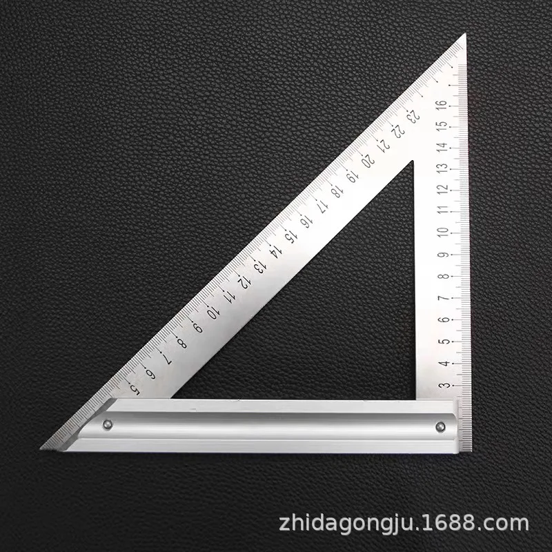 Factory Direct Aluminum Alloy Triangle Ruler Measuring Tool 45 Degree Angle 90 Multi-Functional Durable