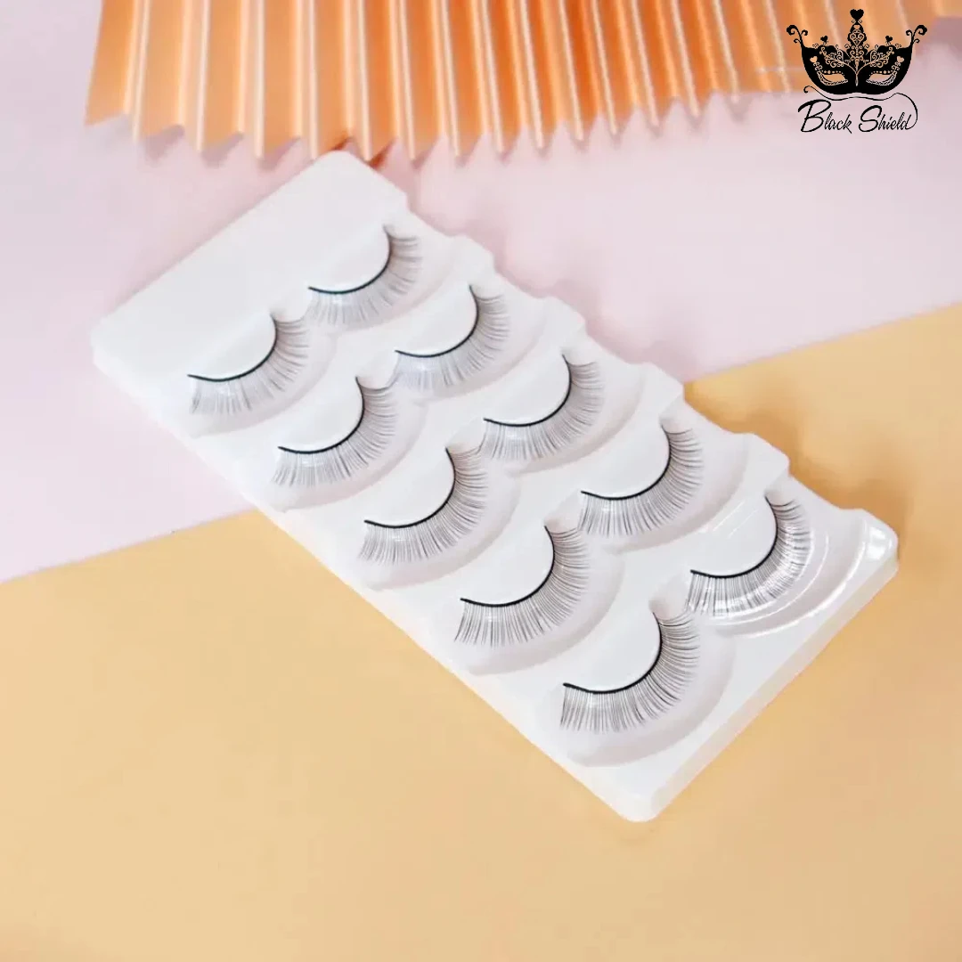 

Black Shield 5 Pairs Training Eyelash Practice False Lash For Grafting Eyelash Extendsion New Begainer Makeup Tools