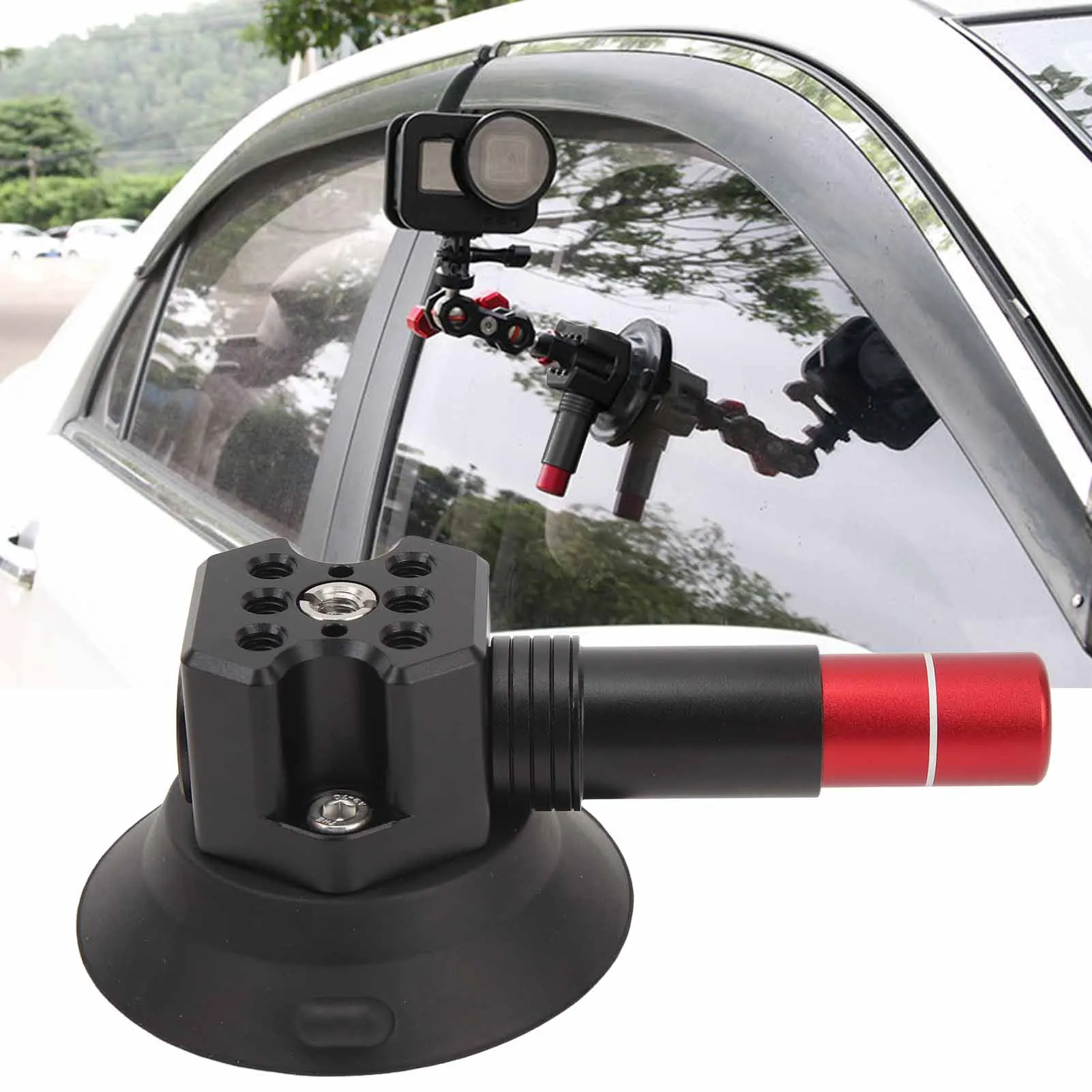 Suction Cup Phone Holder Suction Cup Car Phone Holder Mount Safety Line 3/8 inch Thread CNC Machining Sturdy for Windshields