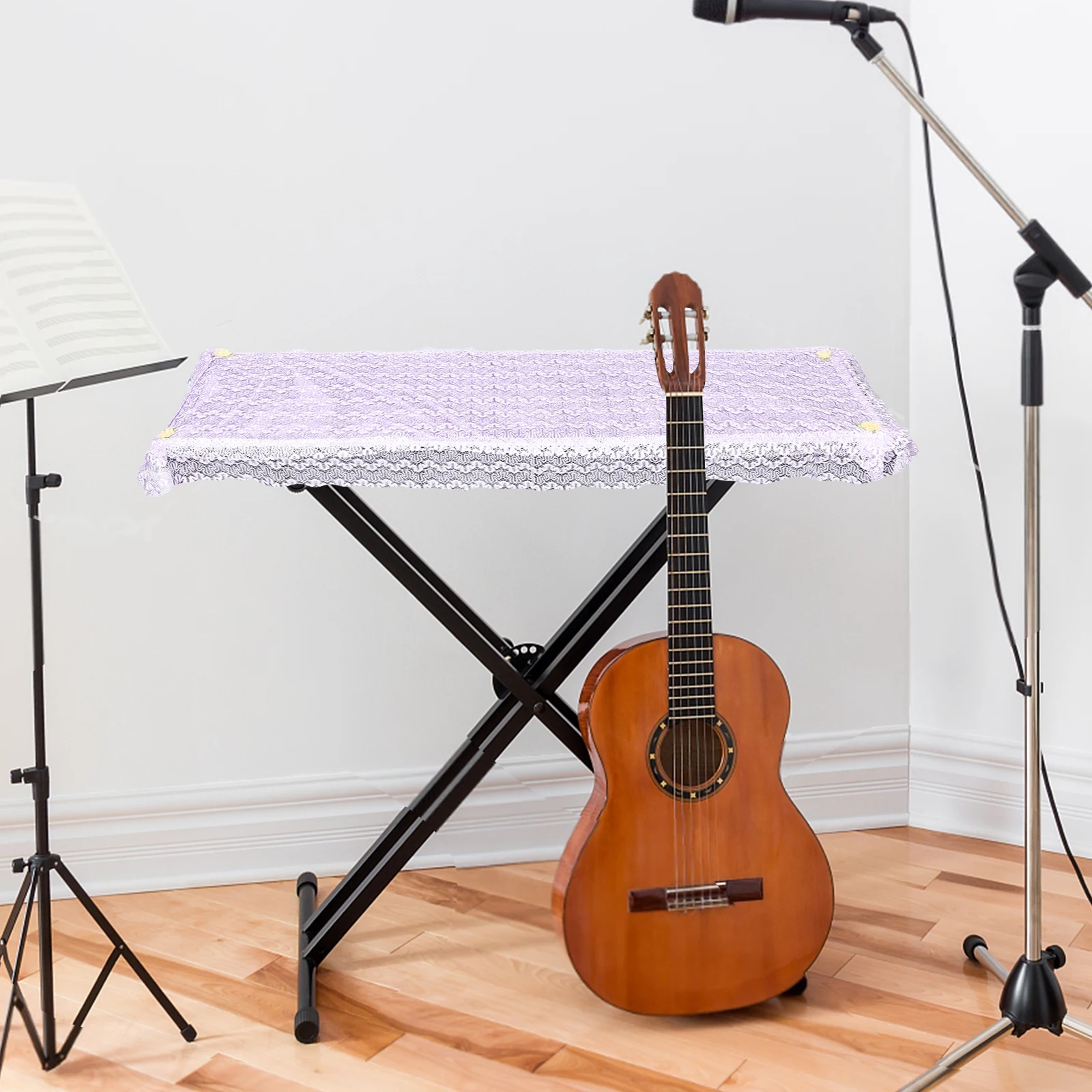 

Electronic Piano Dustproof Cover Key Cloth Organ Fabric Keyboard Blanket Musical Instrument Purple Universal
