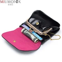 Monedero minimalista portátil de cuero genuino para mujer, diseño vintage, auriculares de individuación, soporte para auriculares, minicartera para mujer, bolso de mano multifunción