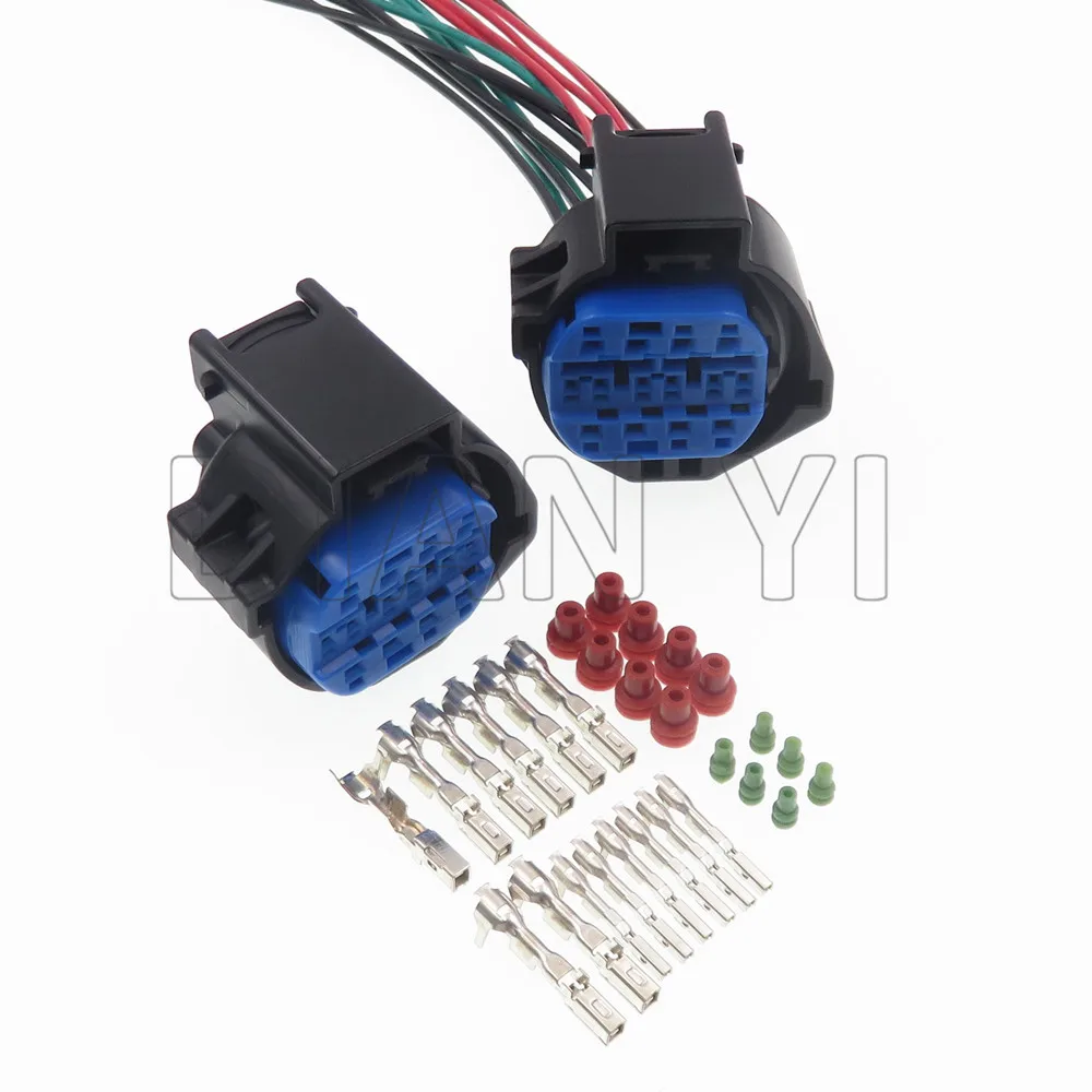1 Set 14 Way Miniature Automobile Electric Harness Male Female Docking Waterproof Socket AC Assembly Car Plug Auto Parts