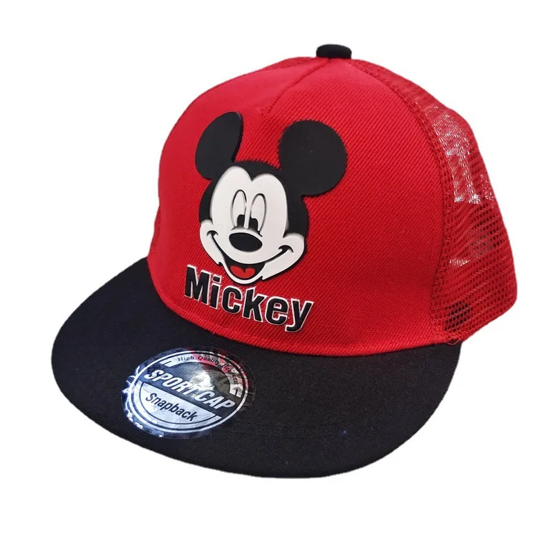 Disney Mickey Mouse Mesh Baseball Cap Summer Fashion Kids Snapback Children Hip Hop Hats