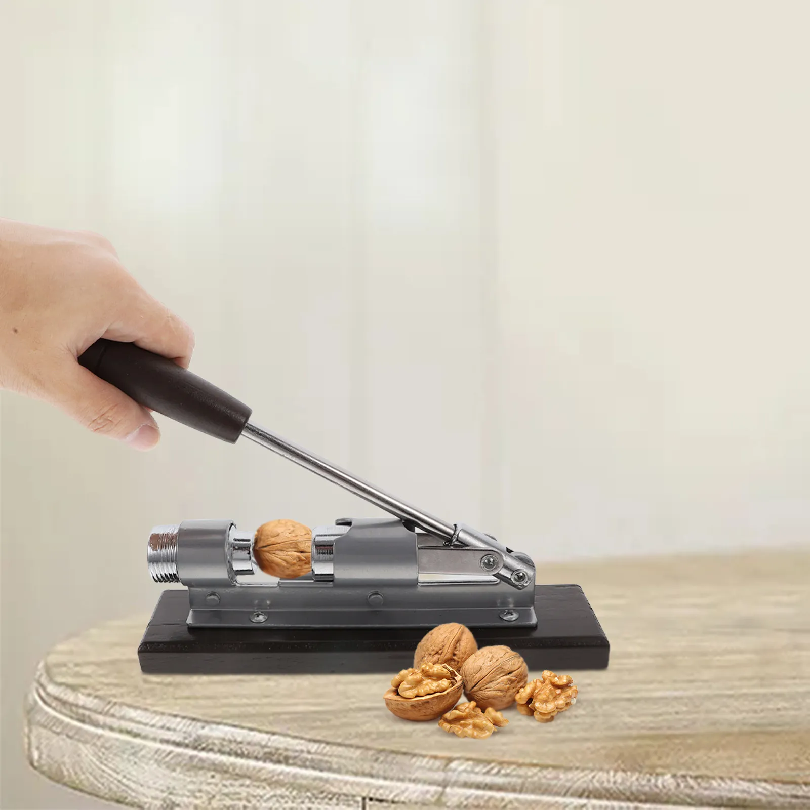 Heavy Duty Stainless Steel Adjustable Nutcracker Tool for Walnut Pecan Chestnut Hazelnut Macadamia Pistachio Seafood Shelling
