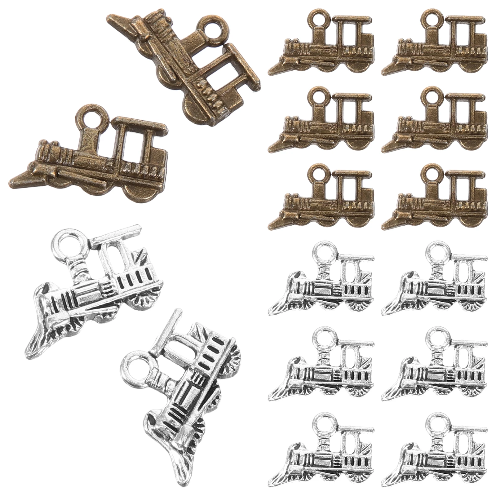 

60pcs Retro Train Pendant Jewelry Making Pendants Alloy Charm DIY Accessories Necklace Bracelet Decorative Vintage