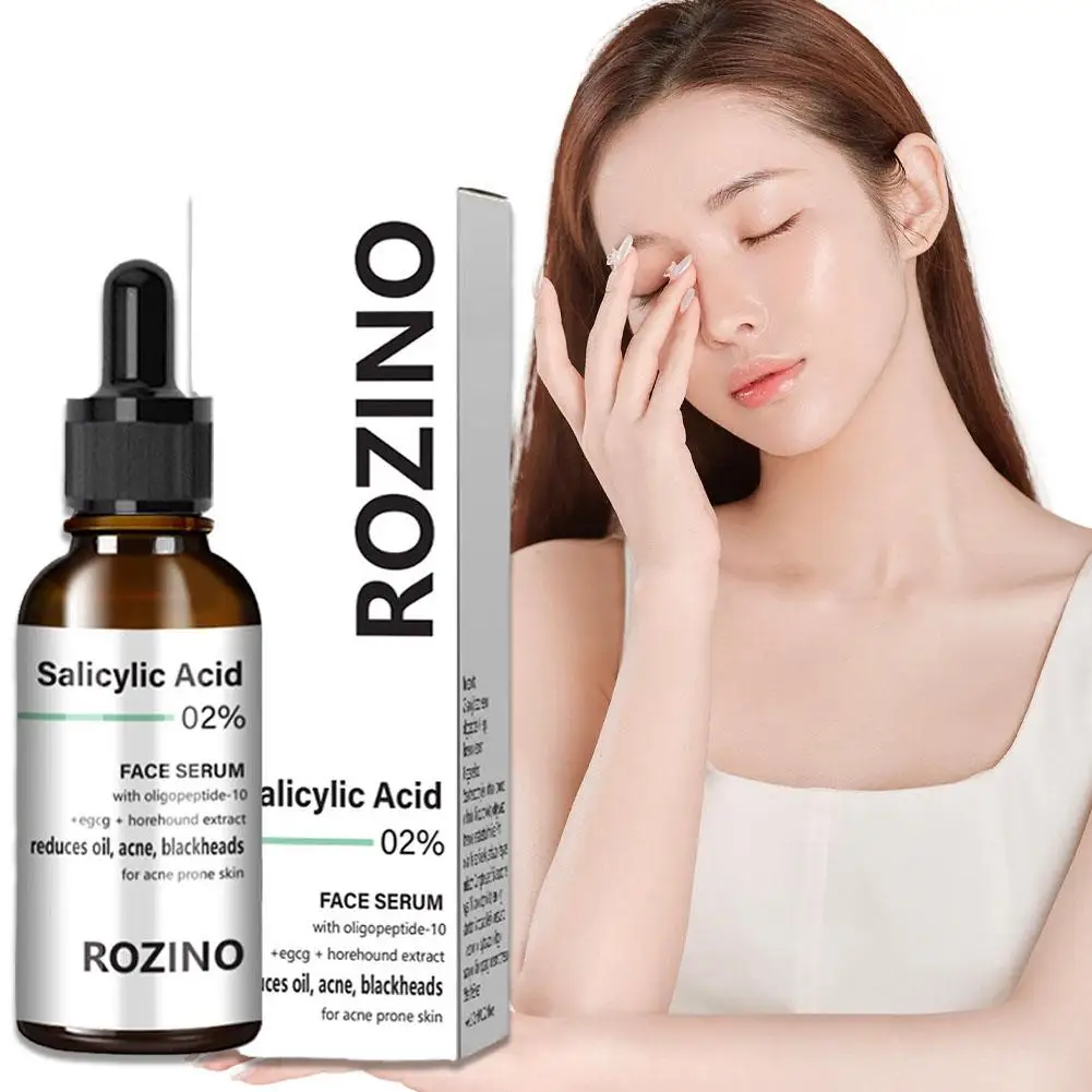 Salicylic Acid Delicate Pore Facial Essence Hydrating Acne Face Moisturizing Gentle Pore Shrinking Care Marks Reduces Serum U5V7