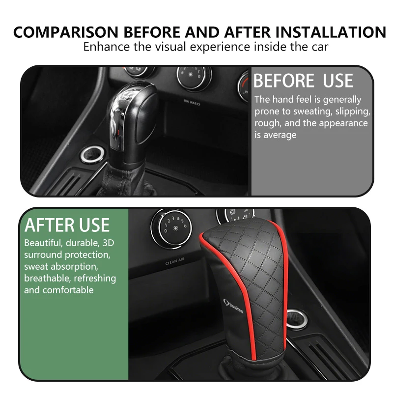For SsangYong Car Shift Handle Cover Non-slip Wear-resistant Covers Actyon 1 2 Chairman Istana Korando ck kj Musso Tivoli