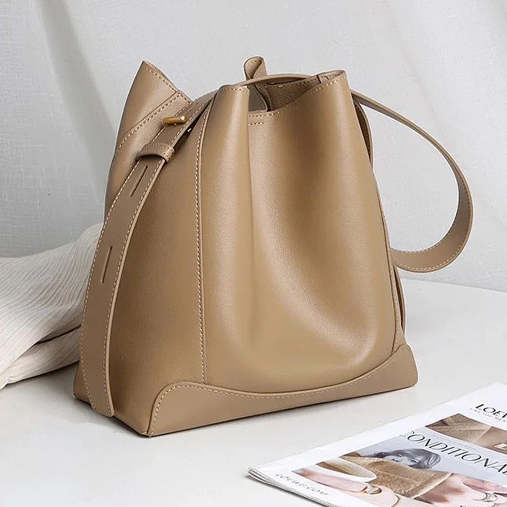 Designer Luxury Bucket Bags for Women Fashion New Shoulder Bag Female Hot Sale PU Leather Handbags Casual Ladies Messenger Bag