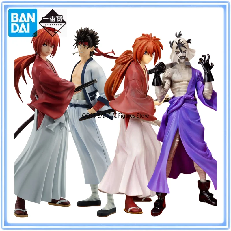 BANDAI Ichiban Kuji Rurouni Kenshin HIMURA KENSHIN Sagara Sanosuke Shishio Makoto Romance Figure Model Collectible Gift