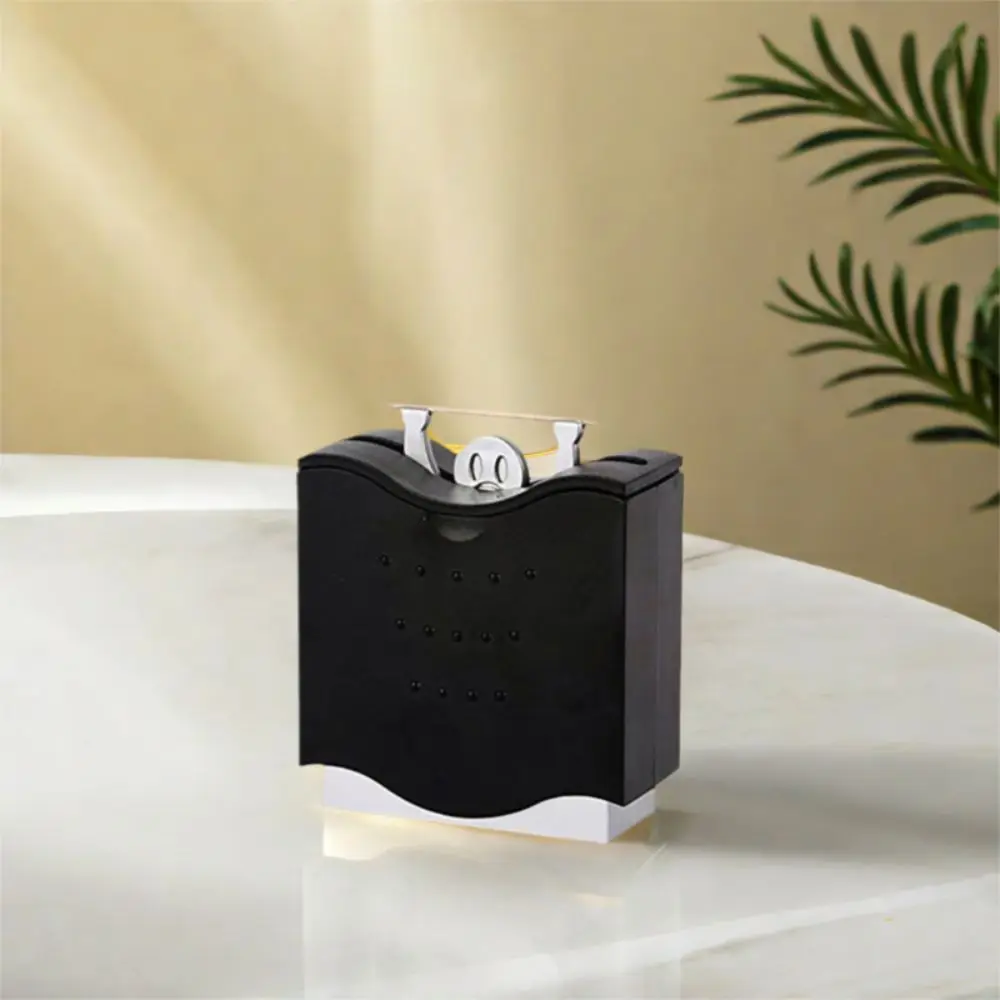 Gewichtheffen Houding Hercules Tandenstokers Dispenser Semi-automatische Zwarte Tandenstoker Houder Plastic Tandenstoker Doos Woonkamer