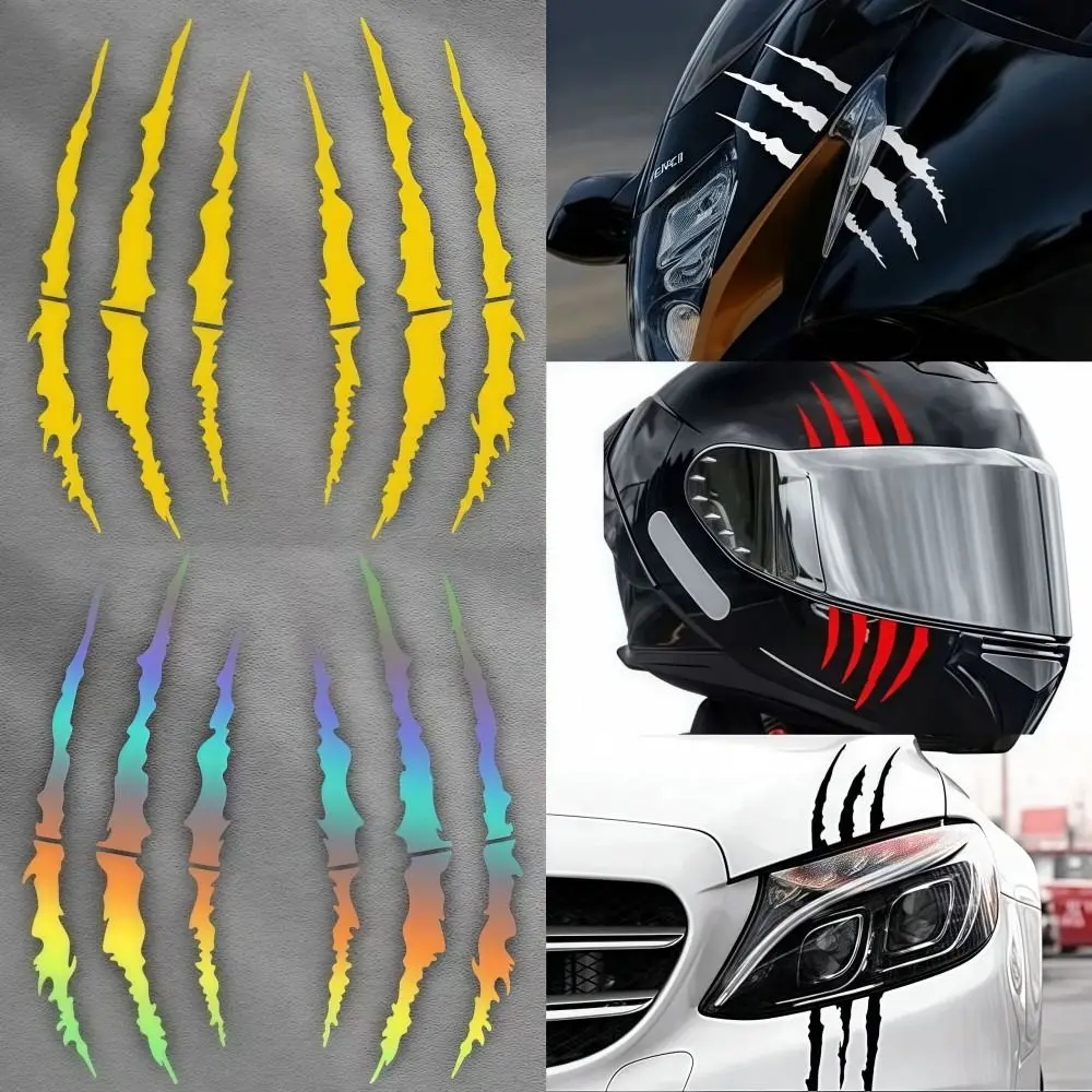 Demon Claw Motorcycle Stickers Covering Scratches DIY Helmet Stickers Vinyl Solid Color Car Vinyl Stickers Vehicle Decoration