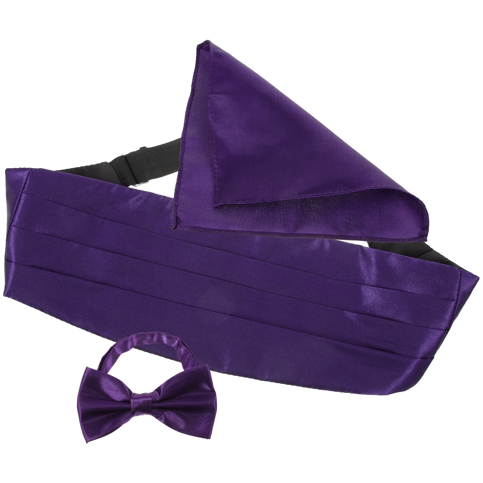 1 مجموعة الرجال الزفاف زي الاكسسوارات ربطة القوس فيونكة Cummerbund منديل السلس الساتان مطابقة مجموعة للمناسبات الرسمية سهرة #3