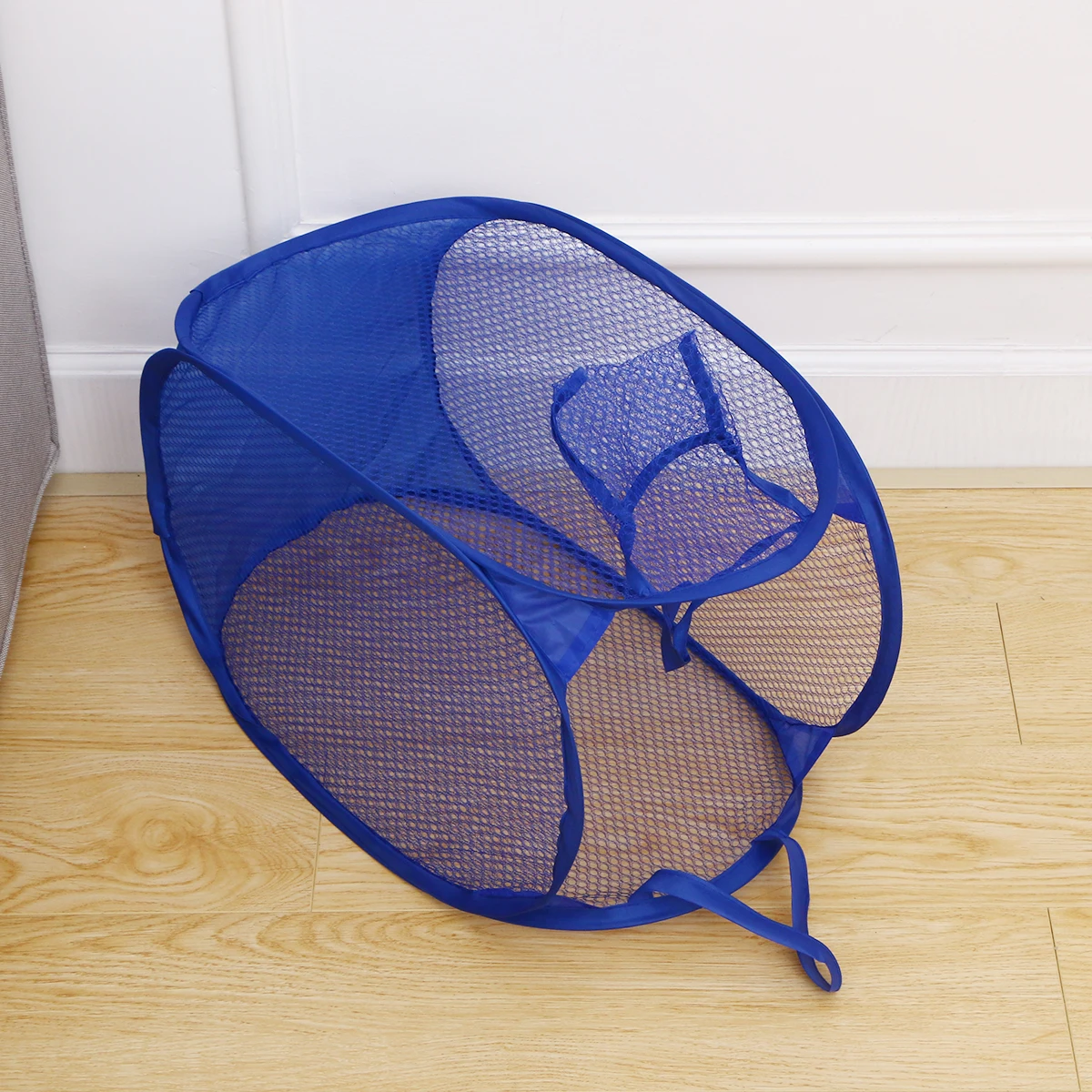 

Collapsible Laundry Hamper Foldable Dirty Clothes Basket Compact Storage Organizer Home School Office Wire Bracket Lightweight