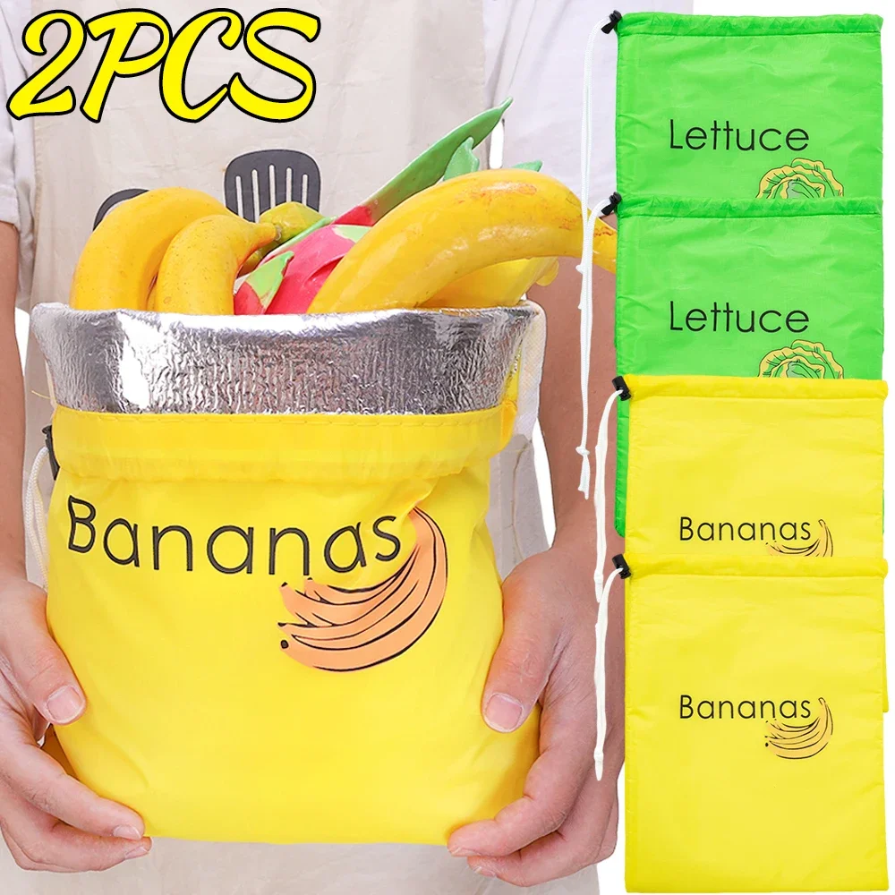 Food Preservation Bag Reusable Lettuce Banana Keeps Food Fresh Bundle Pocket Refrigerator Organizer Vegetable Fruit Storage Bags