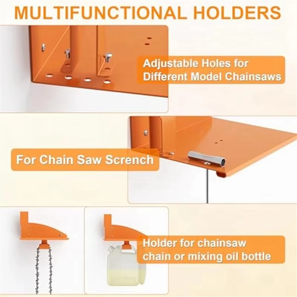 

SEMOIC Chainsaw Holder,Chainsaw Wall Mount for MS250,MS251,MS170,MS171,MS172 Chainsaw Rack Garage Storage Holder