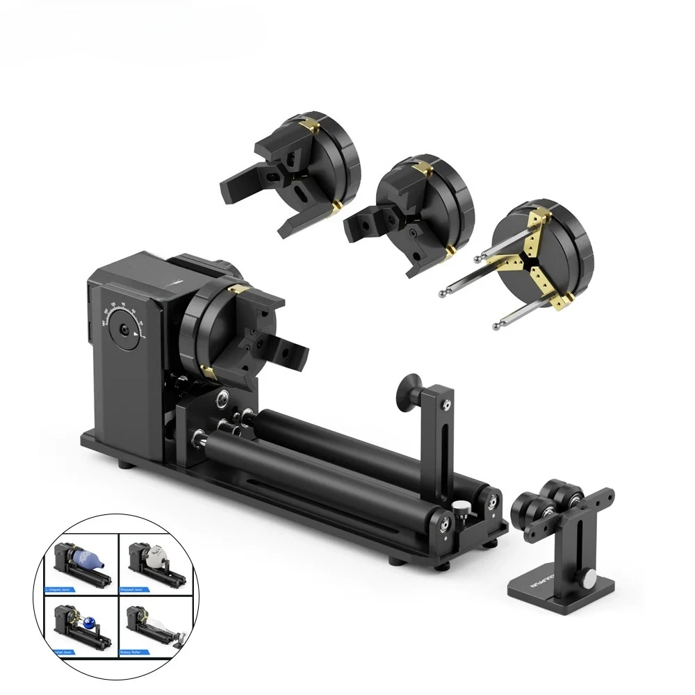 Engraving Module 180° Adjustable Angle for Ring/Water Cup Pro Max 4 in 1 Rotary Chuck Y-axis Rotary Roller