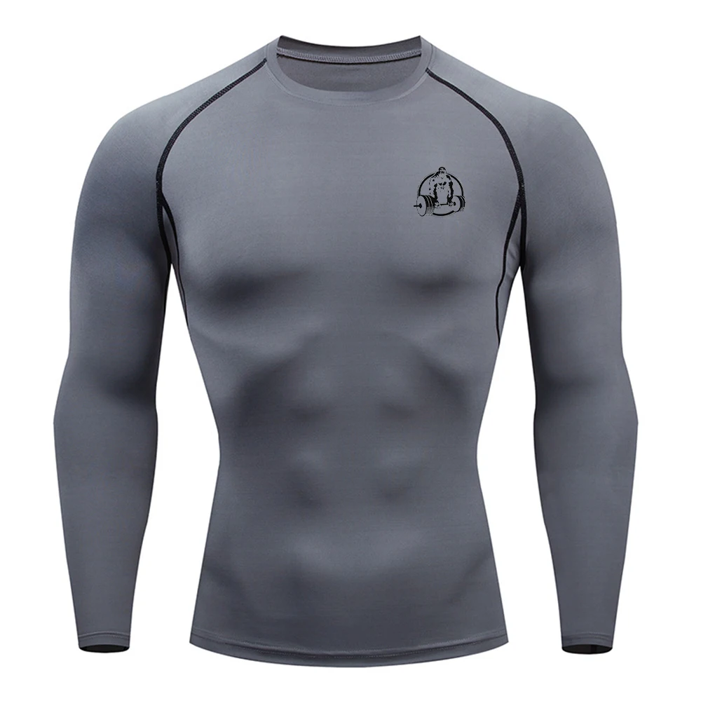 Men's Weightlifting Gorilla Print Molded T-Shirt Base Layer For Daily Fitness Quick Drying Breathable Suitable For All Seasons
