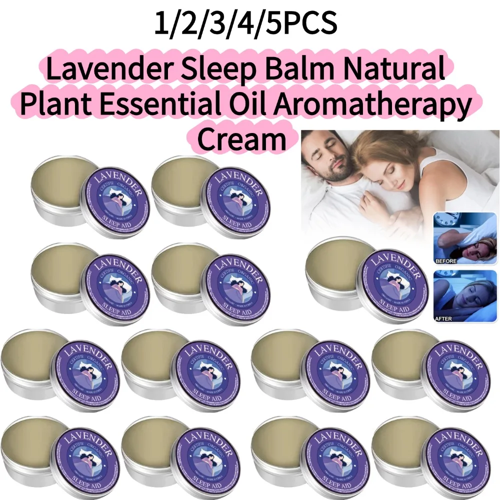 1/2/3/4/5PCS-30ml Natural Lavender Aromatherapy Sleep Balm Pure Plant Essential Oil Calming Sleep Aid Cream for Daily Nighttime