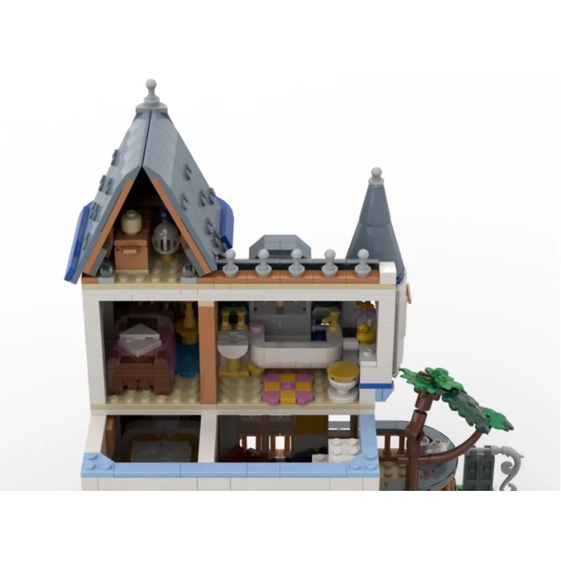 1515pcs modulares Schloss bett & Frühstück moc kreative Straßen ansicht Modellbau steine Architektur Kinderspiel zeug Geburtstags geschenk