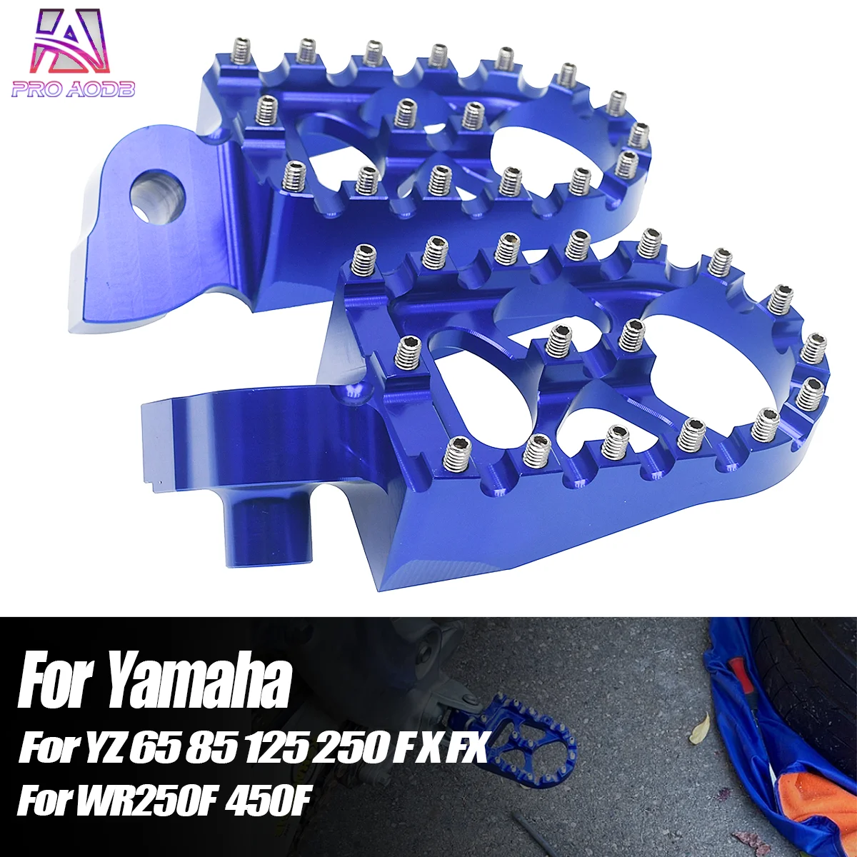 Motorcycle Footrest Foot Pegs Pedals For YAMAHA YZ WR YZ85 YZ125 YZ250 YZ125X YZ250F YZ250FX YZ450FX YZF250 WRF250 WR450F Parts