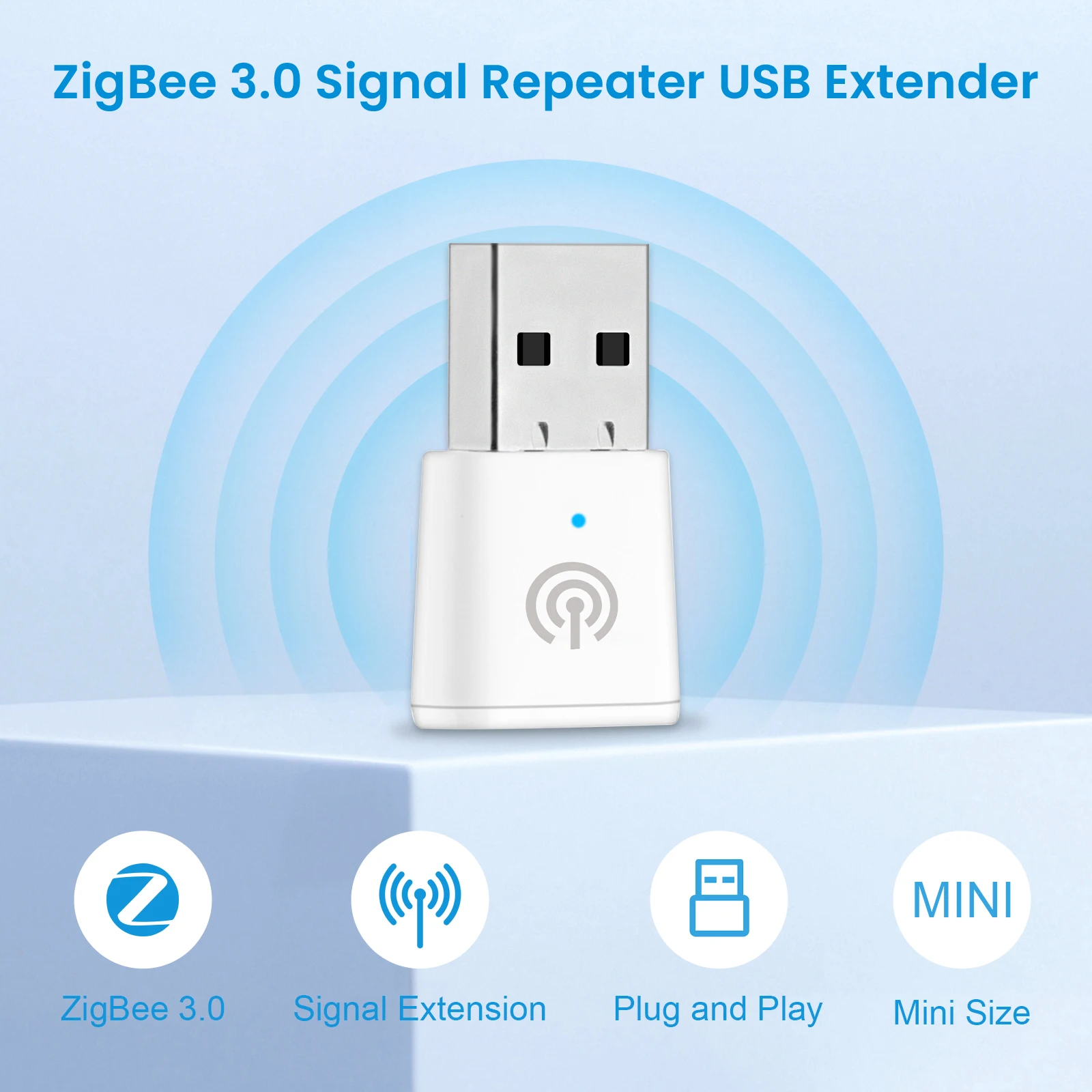 LoraTap Tuya ZigBee 3.0 Signal Repeater USB Extender for Smart Life Devices Mesh Automation Mini Size