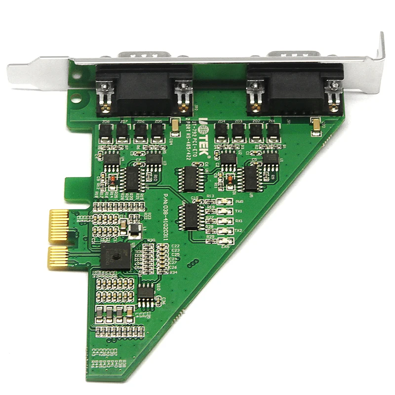 UOTEK 2-portowy szybki konwerter PCI-E PCI Express na RS-485 RS-422 Karta szeregowego portu DB9 RS485 RS422 Złącze Com PCIE UT-792