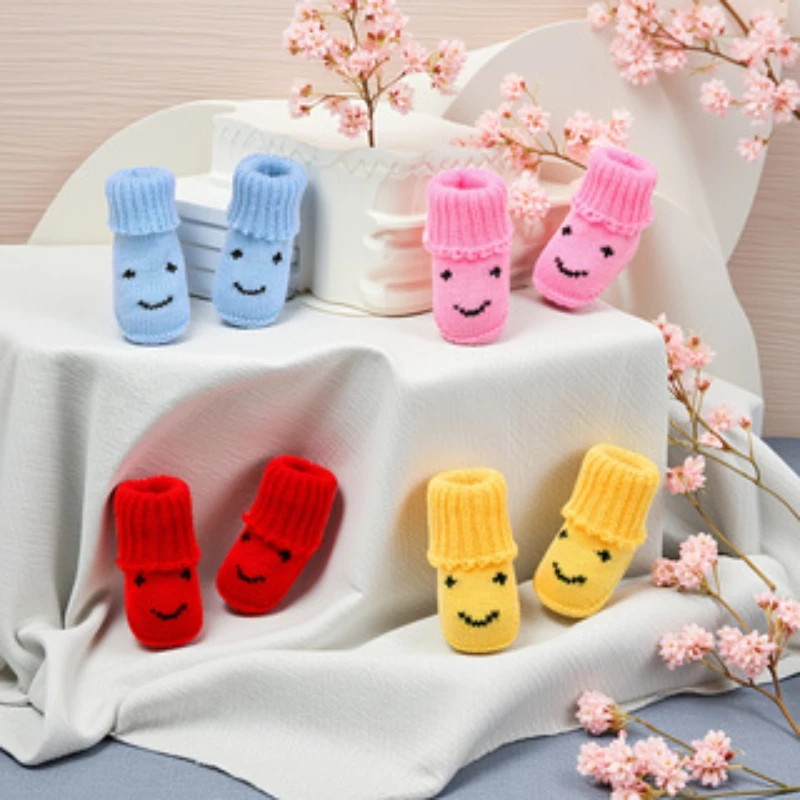

4-Pack Cute Woven Shoes Baby Booties Crochet Hand Knitting Shoes for Infant Soft Booties for Newborn Boys and Girls