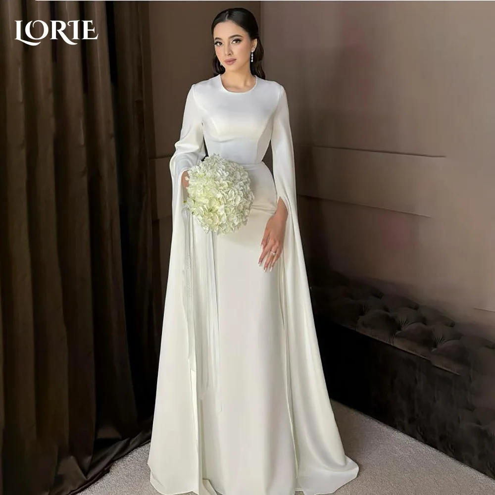 

LORIE Lace Wedding Dress Off Shoulder Pleats A-line Mermaid Bride Gown Chiffon Illsion Customized Corset Bride Dress Party Gown