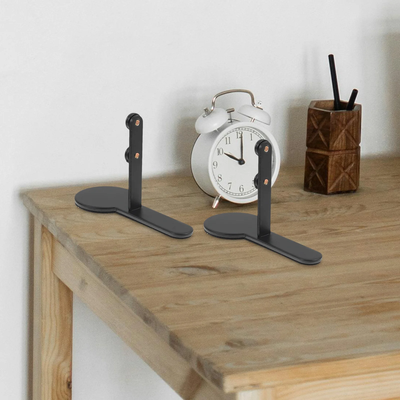 

Vertical Table Base Stand Pegboard Panel Support Black Adjustable Height Desk Mount Easy Installation Household Storage