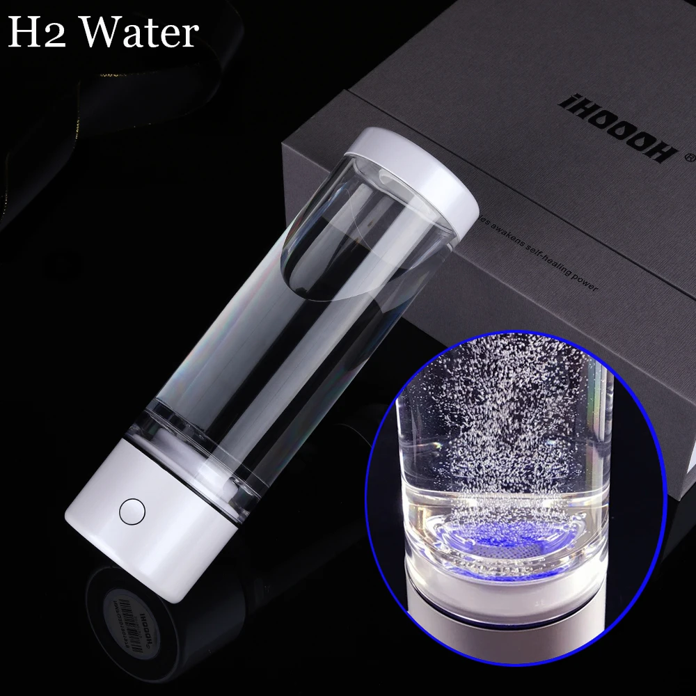 Portable Nano High Concentration Hydrogen Water Bottle Generator AntiAging PEM Electrolytic Ionizer Breathing H2 Gas 5000PPB