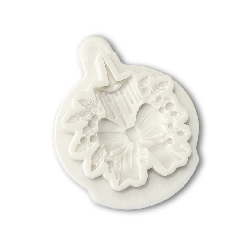 Bows Candle Christmas Silicone Sugarcraft Mold Cookie Cupcake Chocolate Baking Mold Fondant Cake Decorating Tools