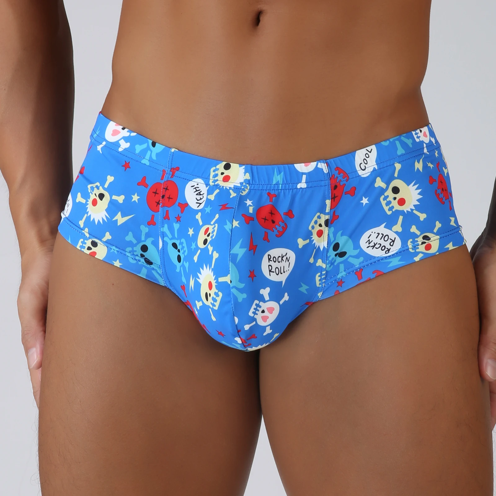 Men Casual Brazilian Boxer Bikini Digital Print Mini Boxers Beach Bath Sexy Swimsuit Male Funny Bathing Boxershorts Hombre Sunga