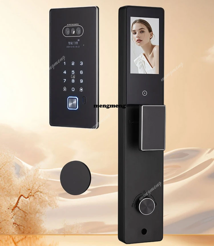 Embedded smart door lock High-end carved fingerprint password lock Door facial recognition Palm vein unlock graffiti