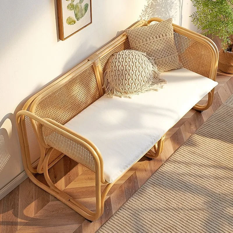 Kombinationsstuhl Retro-Balkon Bambus und Rattan Freizeit Rattan einfacher Rattanstuhl