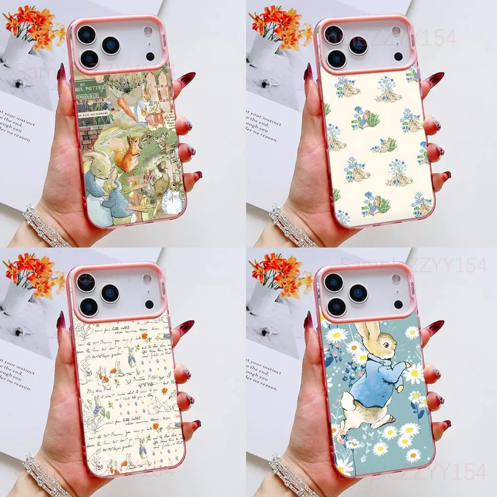 

Peter Bunny Rabbit Phone Case For iPhone 17,16,15,14,13,12,Pro,Max,Plus,E,SE4,Air,Mini Pink IMD Matte