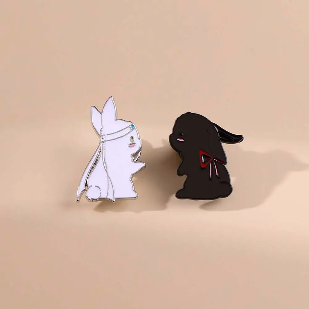 

Rabbit Chen Qing Ling Lan WangJi Grandmaster of Demonic Accessories Lapel pin Brooches Pin Badge Mo Dao Zhu Shi Enamel Brooch
