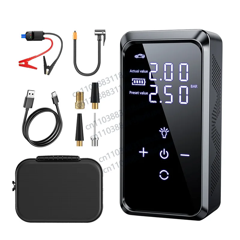 

12v Portable Air Pump and Jump Starter 4 In 1 Multifunction Peak current 1000A Car Battery Jump Starter and Tire Inflators