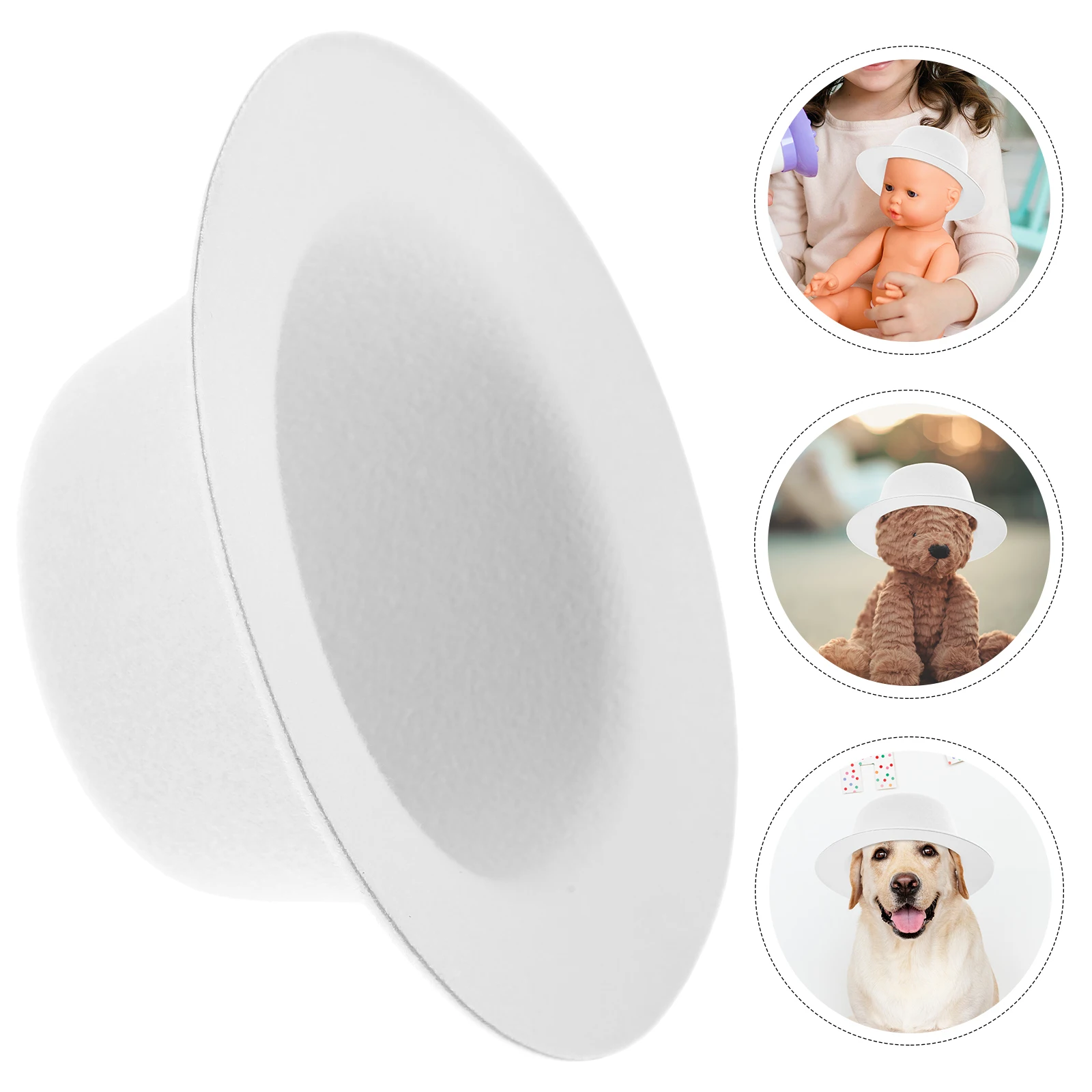 

6pcs H made Hat Blanks DIY Felt Mini Hats for Black Small Wear Resistant Replaceable Accessories Christmas Gifts
