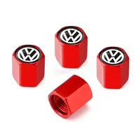 4PCS Universal Car Wheel Tyre Tire Valve Stem Cap Cover For Volkswagen GTI Passat Touareg Tiguan Golf Bora Jetta Beetle POLO MK7