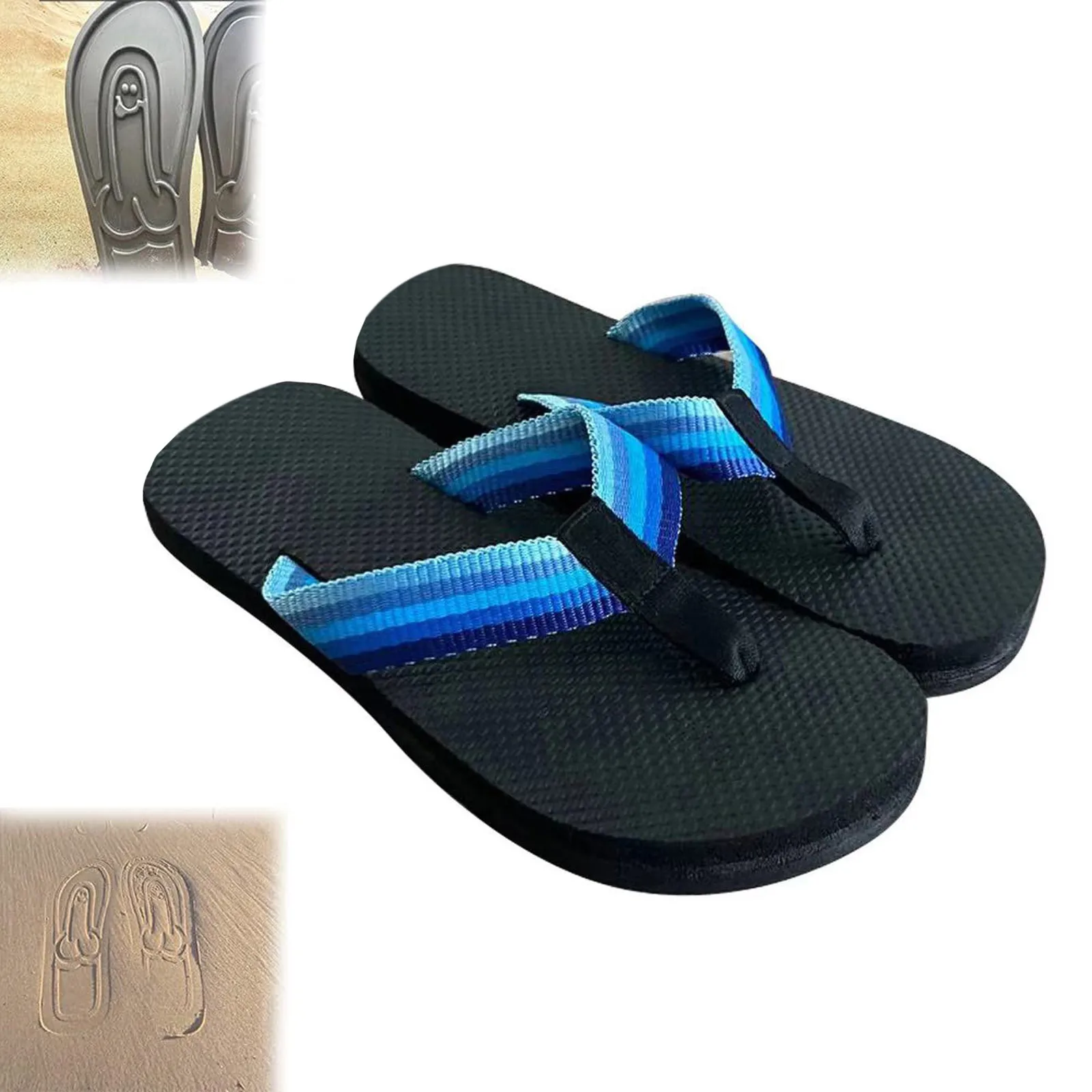 Hidden Bottom Pattern Slippers Interesting Slippers Comfortable Outdoor Beach Shoes Slippers Comfortable Non-slip Beach Slippers