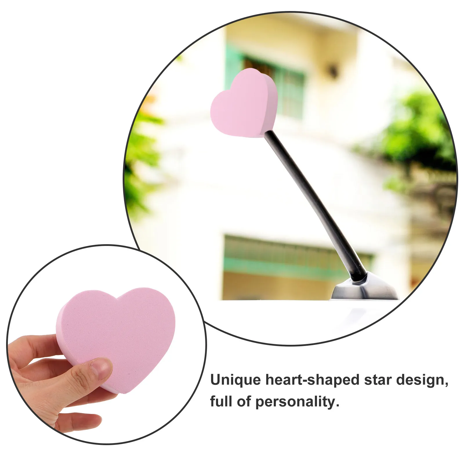 5Pcs Heart Car Antenna Topper Cute Waterproof Sunproof Antenna Balls Easy Install Universal Auto Exterior Decoration for Vehicle