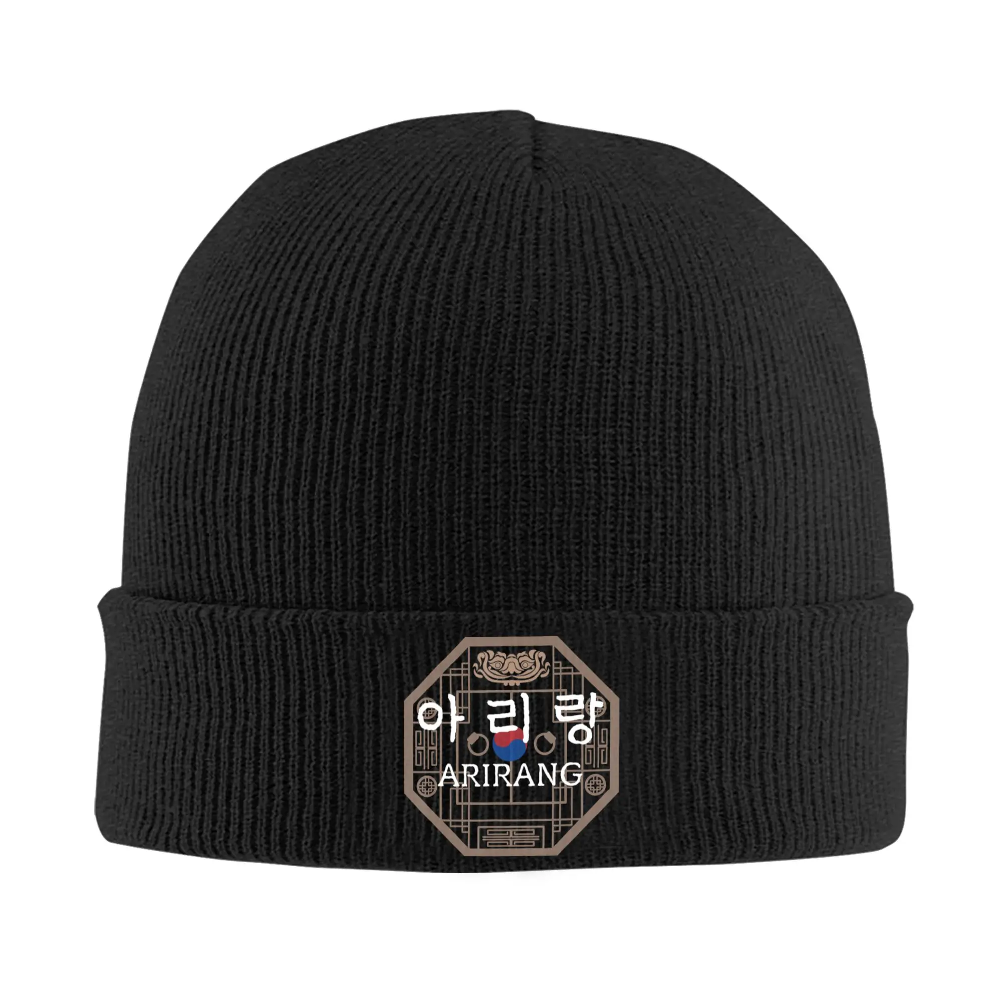 Folk Song Korean-Arirang Knitted Hat Beanies Winter Hat Warm Unisex New Arrival Hangul Heritage Caps for Men Women Birthday Gift