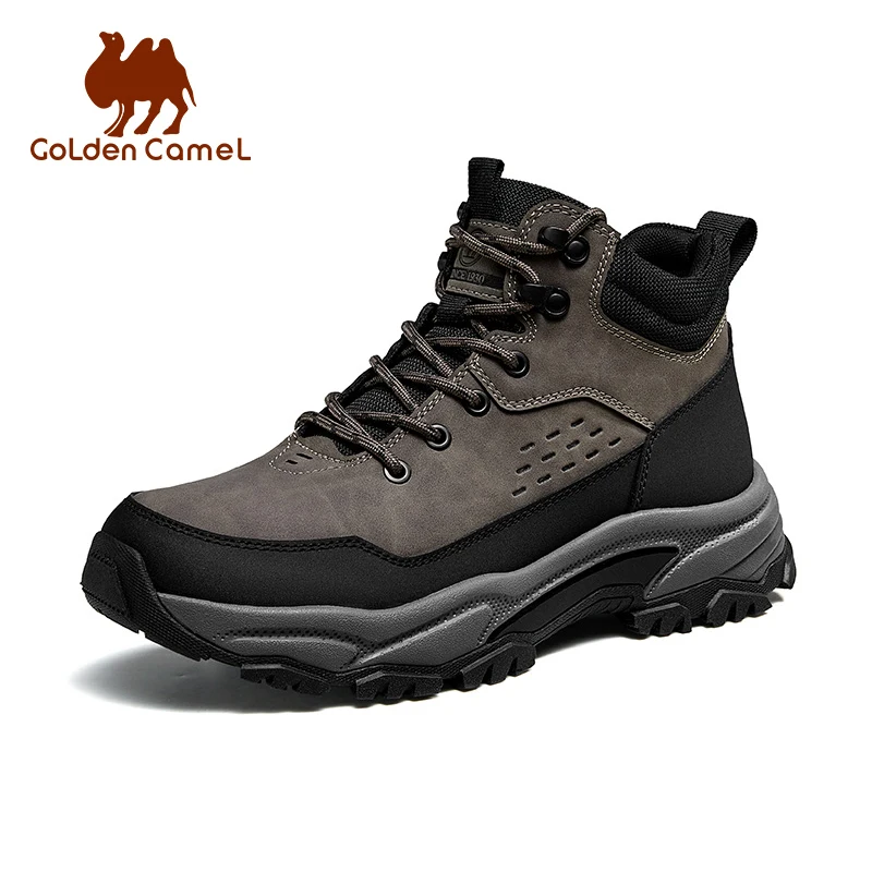 GOLDEN CAMEL Hiking Shoes Anti-slip Wear-resistant Sports Shoes Casual Outdoor High-top Trekking Shoes for Men 2024 Autumn New